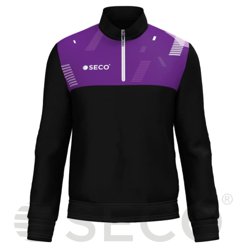 Кофта спортивная SECO® Forza Black 22314008 цвет: фиолетовый (короткая молния)