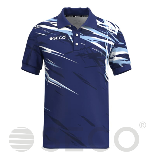 Футболка Поло SECO® Meteor 25240512 цвет: темно-синий/белый