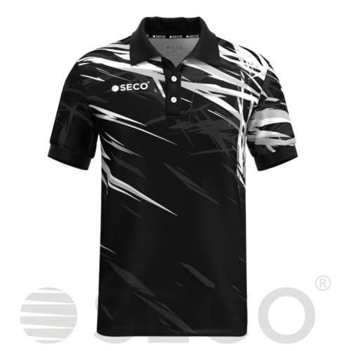 Футболка Поло SECO® Meteor 25240401 цвет: черный/белый