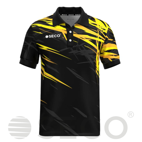 Футболка Поло SECO® Meteor 25240801 цвет: черный/желтый