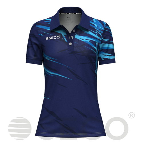 Футболка Поло SECO® Meteor 25241011 женская цвет: темно-синий/голубой
