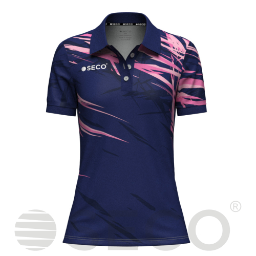 Футболка Поло SECO® Meteor 25241009 женская цвет: темно-синий/розовый
