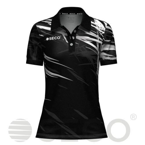 Футболка Поло SECO® Meteor 25241013 женская цвет: черный/серый