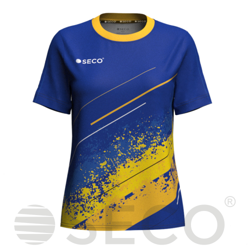 Футболка игровая SECO® Astrada 25227152 женская цвет: синий/желтый