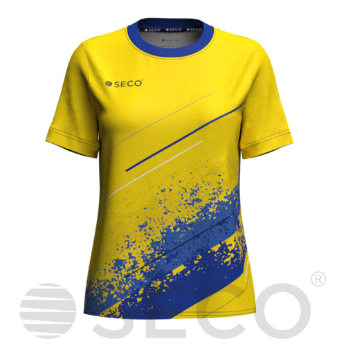 Футболка игровая SECO® Astrada 25227151 женская цвет: желтый/синий