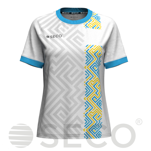 Футболка игровая SECO® Sefa White 25228253 женская цвет: голубовато-желтый