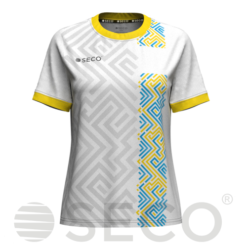 Футболка игровая SECO® Sefa White 25228254 женская цвет: желто-голубой