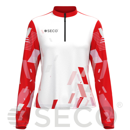 Кофта спортивная SECO® Forza 26315202 женская цвет: красный (короткая молния)