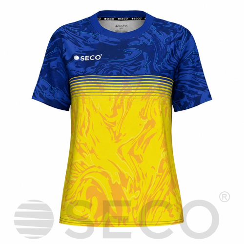 Футболка игровая SECO® Laura 25227351 женская цвет: желто-синий