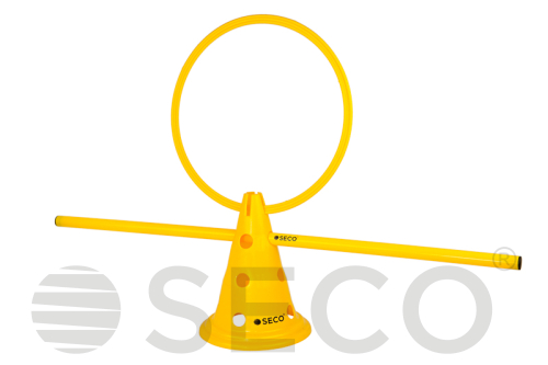 Тренировочный конус с отверстиями SECO® 30 см желтого цвета 