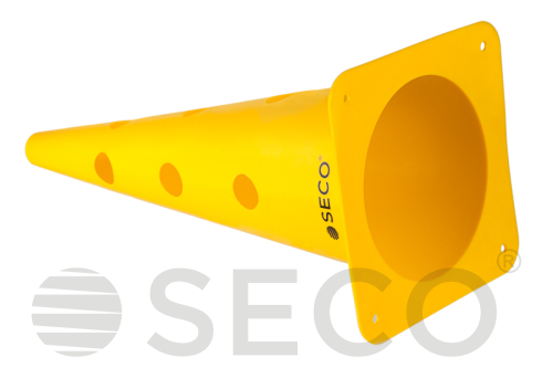 Тренировочный конус с отверстиями SECO® 48 см желтого цвета 