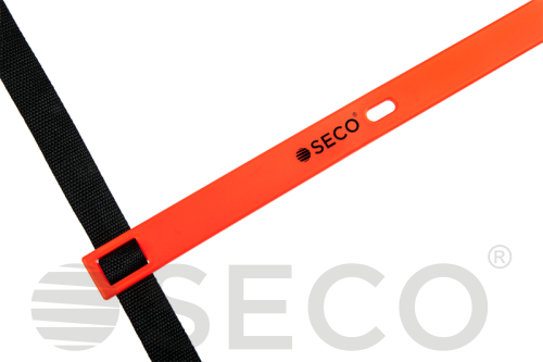 Тренировочная лестница координационная для бега SECO® 12 ступеней 6 м оранжевого цвета