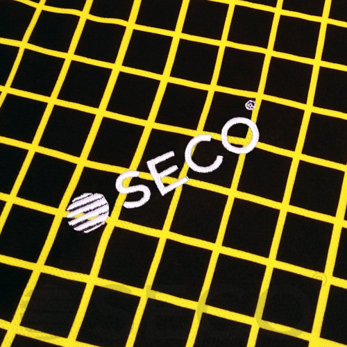SECO® Geometry Set Uniforme de fútbol negro y amarillo