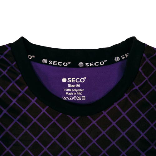 SECO® Geometry Set Uniforme de fútbol negro y morado