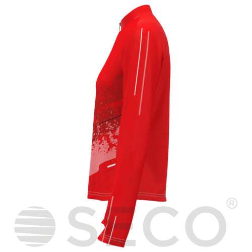 Кофта спортивная SECO® Astrada 26315302 женская цвет: красный (короткая молния)