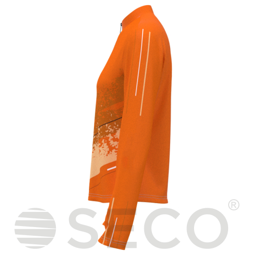 Кофта спортивная SECO® Astrada 26315305 женская цвет: оранжевый (короткая молния)