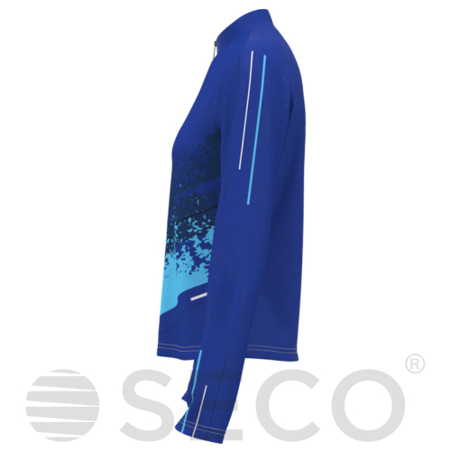 Кофта спортивная SECO® Astrada 26315304 женская цвет: синий (короткая молния)
