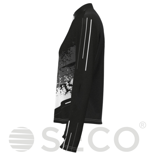 Кофта спортивная SECO® Astrada 26315301 женская цвет: черный (короткая молния)