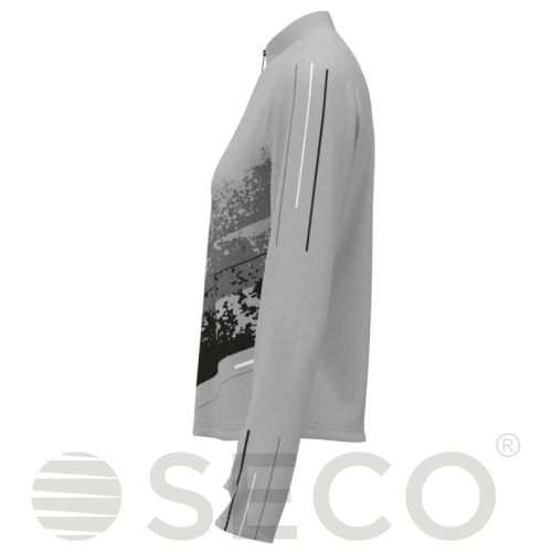 Кофта спортивная SECO® Astrada 26315313 женская цвет: серый (короткая молния)