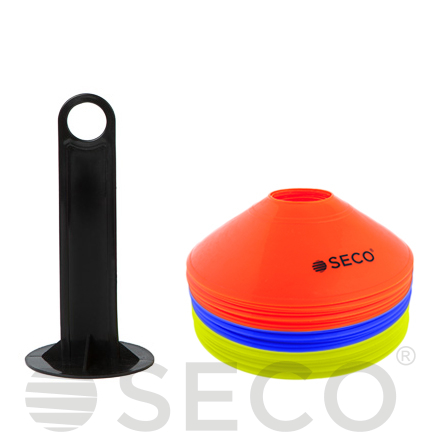 Набор тренировочных фишек SECO® 3 цвета с подставкой(30 штук)