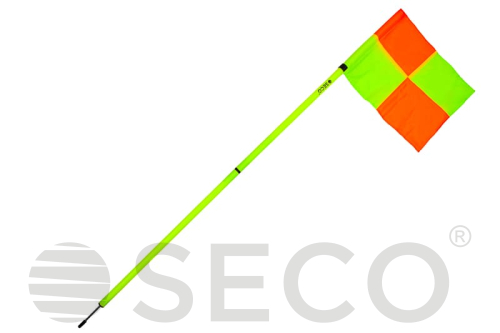 Угловые флажки SECO® 1,5 м (4 шт.) цвет: оранжевый/салатовый
