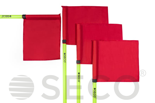 Угловые флажки SECO® 1,5 м (4 шт) цвет: красный/желтый