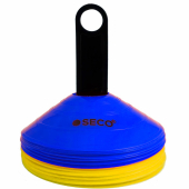 Набор тренировочных фишек SECO® 2 цвета с подставкой синий/желтый (20 штук)