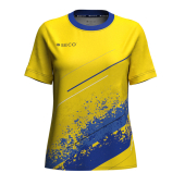 Футболка игровая SECO® Astrada 25227151 женская цвет: желтый/синий